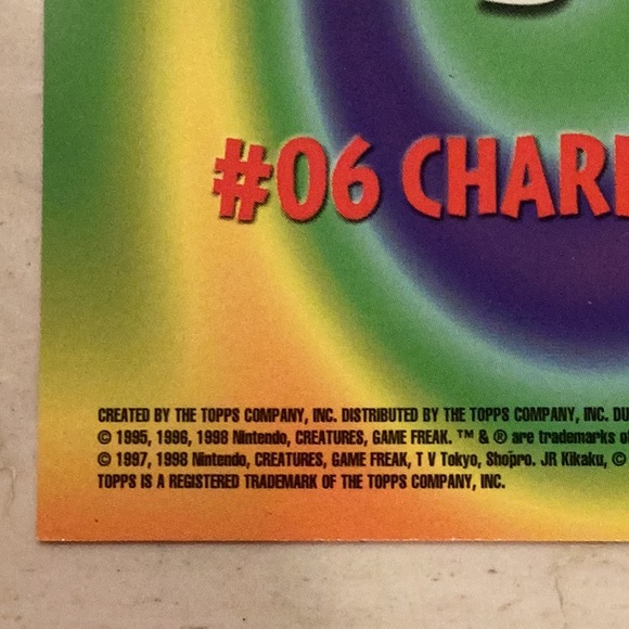 Charizard Pokemon 1999 Topps #E6 1999 Pokemon Card Movie Evolution 06 E6 of 12 - Picture 5 of 6